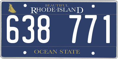 RI license plate 638771