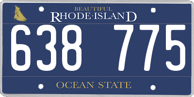 RI license plate 638775