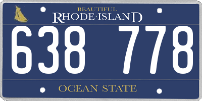 RI license plate 638778