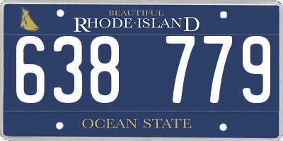 RI license plate 638779