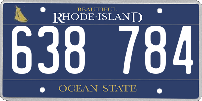 RI license plate 638784