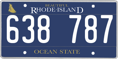 RI license plate 638787