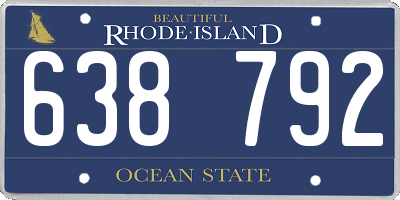 RI license plate 638792