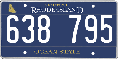 RI license plate 638795