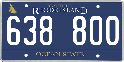 RI license plate 638800