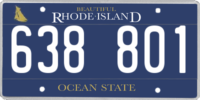 RI license plate 638801
