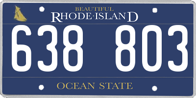 RI license plate 638803