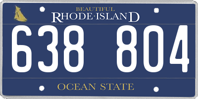 RI license plate 638804