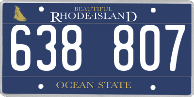 RI license plate 638807