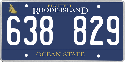 RI license plate 638829