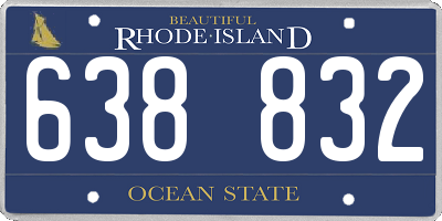 RI license plate 638832