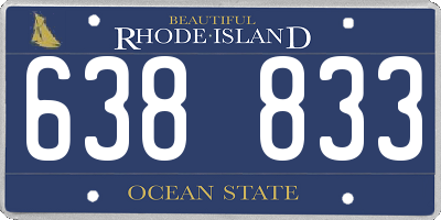 RI license plate 638833