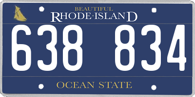 RI license plate 638834