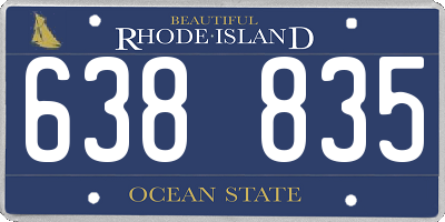 RI license plate 638835
