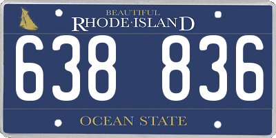 RI license plate 638836
