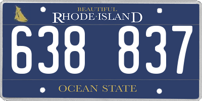 RI license plate 638837