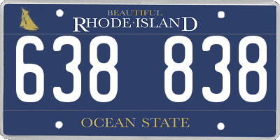 RI license plate 638838