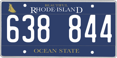 RI license plate 638844