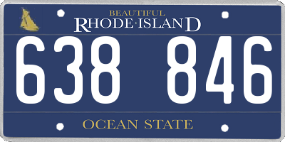 RI license plate 638846