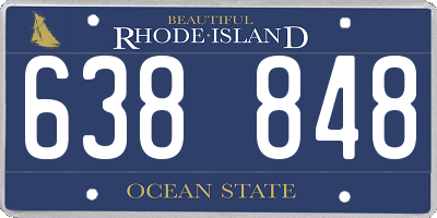 RI license plate 638848