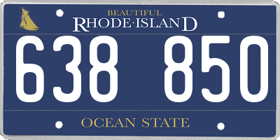 RI license plate 638850