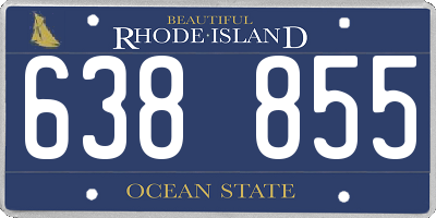 RI license plate 638855