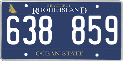 RI license plate 638859