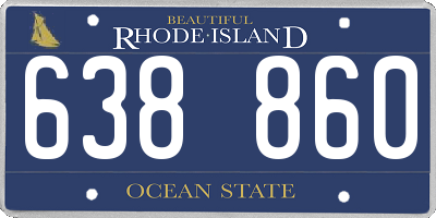 RI license plate 638860