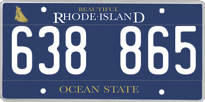 RI license plate 638865