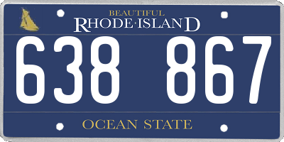 RI license plate 638867