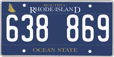 RI license plate 638869