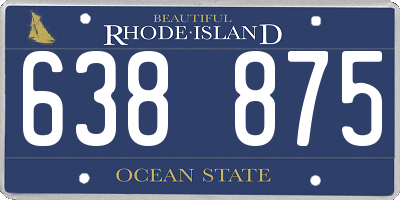 RI license plate 638875
