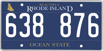 RI license plate 638876