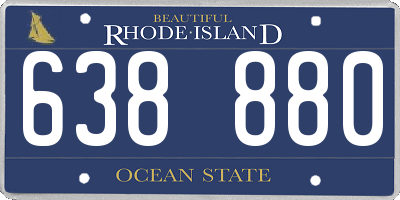 RI license plate 638880