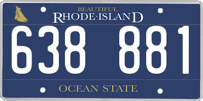 RI license plate 638881