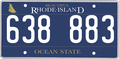 RI license plate 638883
