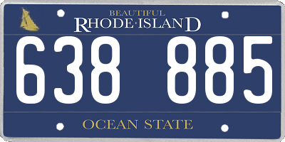 RI license plate 638885