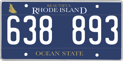 RI license plate 638893