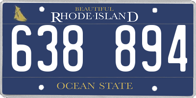 RI license plate 638894