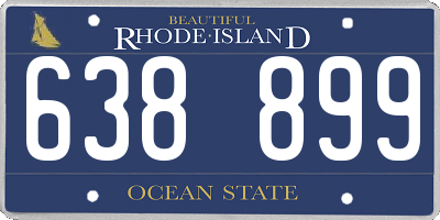 RI license plate 638899