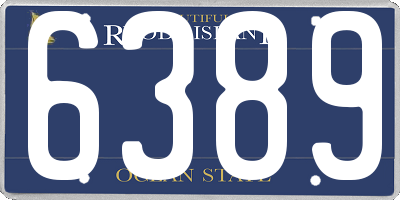 RI license plate 6389