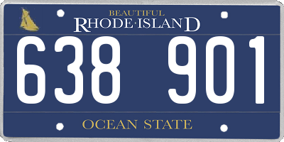 RI license plate 638901