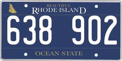 RI license plate 638902
