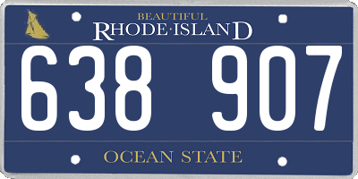 RI license plate 638907