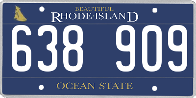 RI license plate 638909
