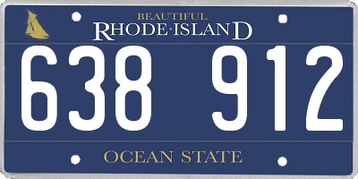 RI license plate 638912