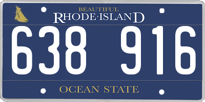 RI license plate 638916
