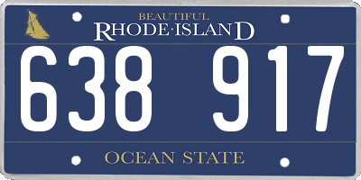 RI license plate 638917