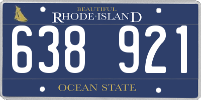 RI license plate 638921