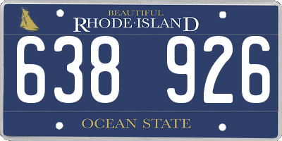 RI license plate 638926